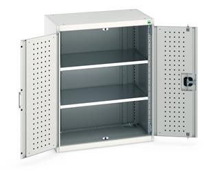 Bott Industial Tool Cupboards with Shelves Bott Perfo Door Cupboard 800Wx525Dx1000mmH - 2 Shelves